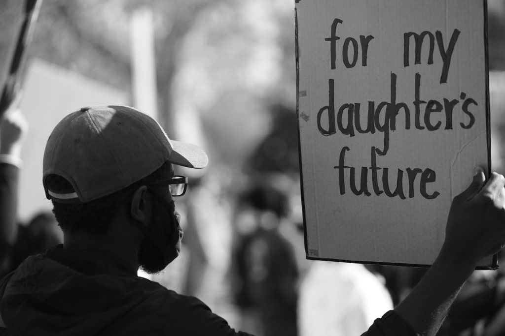 Moses Latigo Odida at the Black Lives Matter protest in London, Ontario, June 2020
